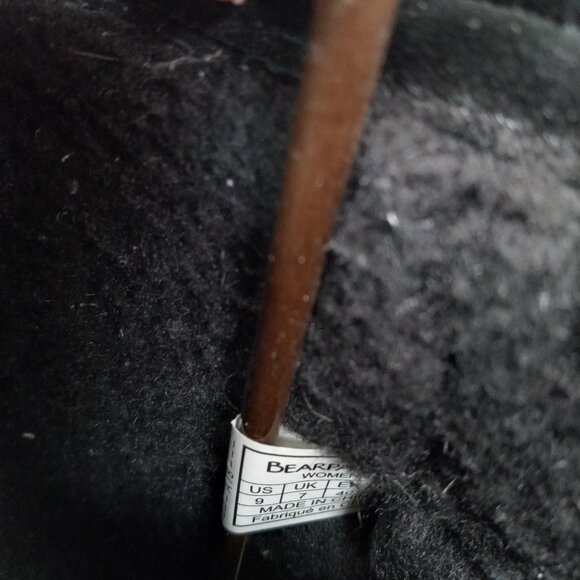 Black Suede BEARPAW Lined Snow Winter Boots Size 9 - Picture 10 of 13